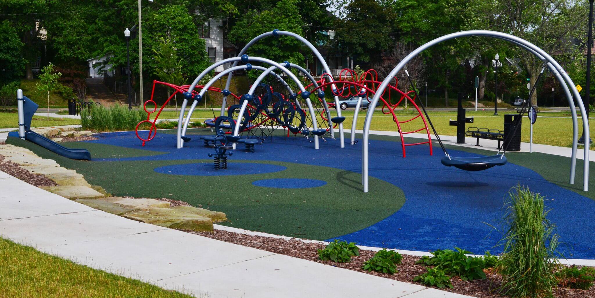 NO TIRE Poured in Place (PIP) Safety Surfacing System utilized at New Mexico School